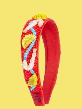 NEW Susan Alexandra Beaded Shrimp Cocktail Headband NWT Summer Party